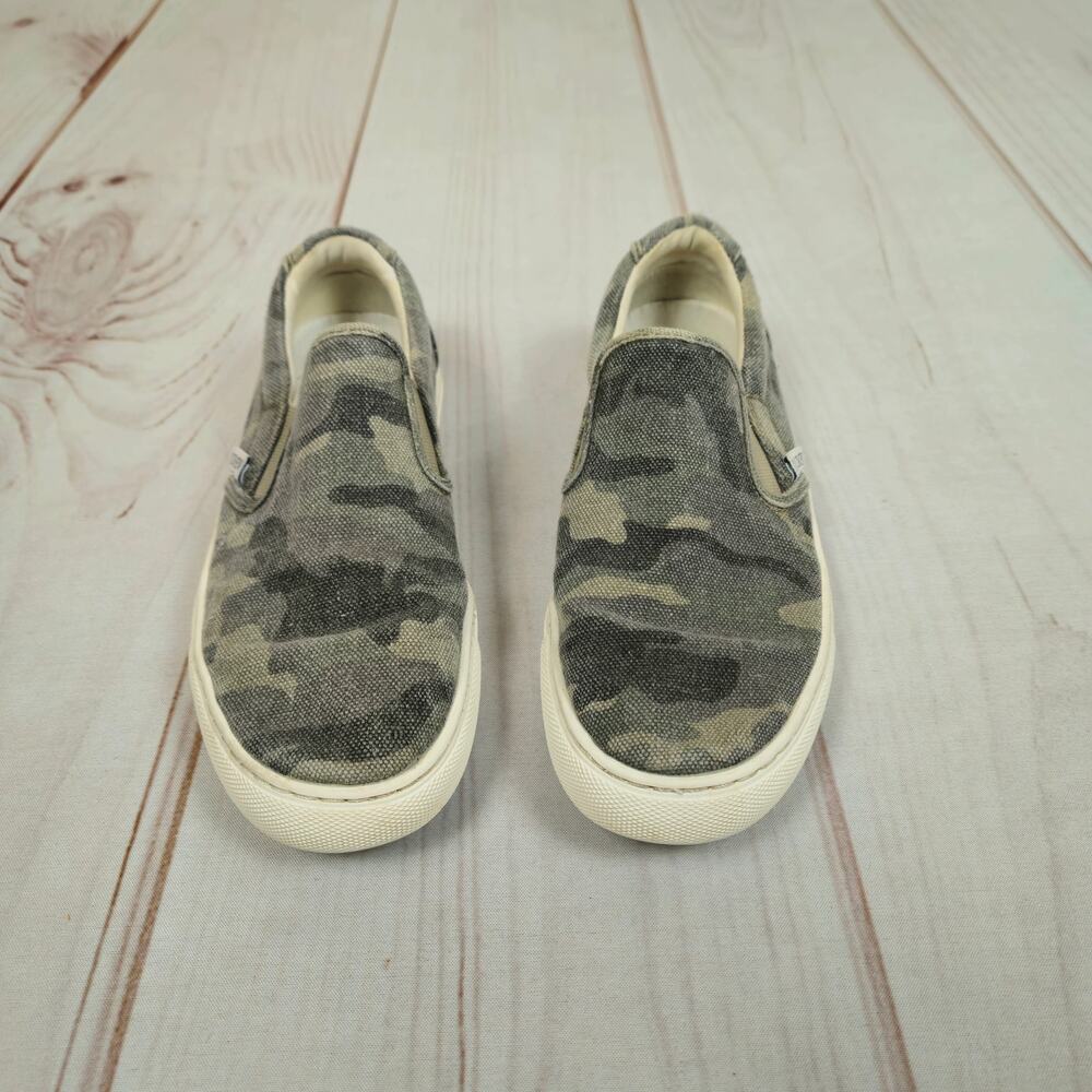 J.Crew Camo Canvas Slip-On Shoe Gray Green 6 - Picture 2 of 11